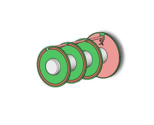 PCB Helix Circularly Polarized 2.45 GHz